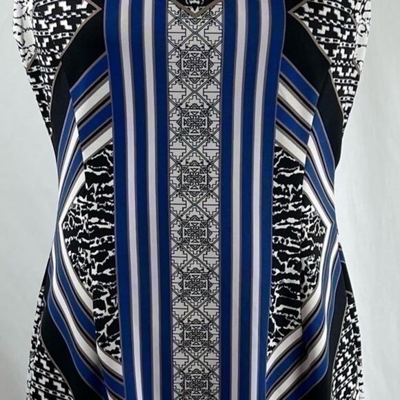 Maggie London Bold Print Office to Date Night Feminine Dress NWOT Size 8 - Picture 6 of 10